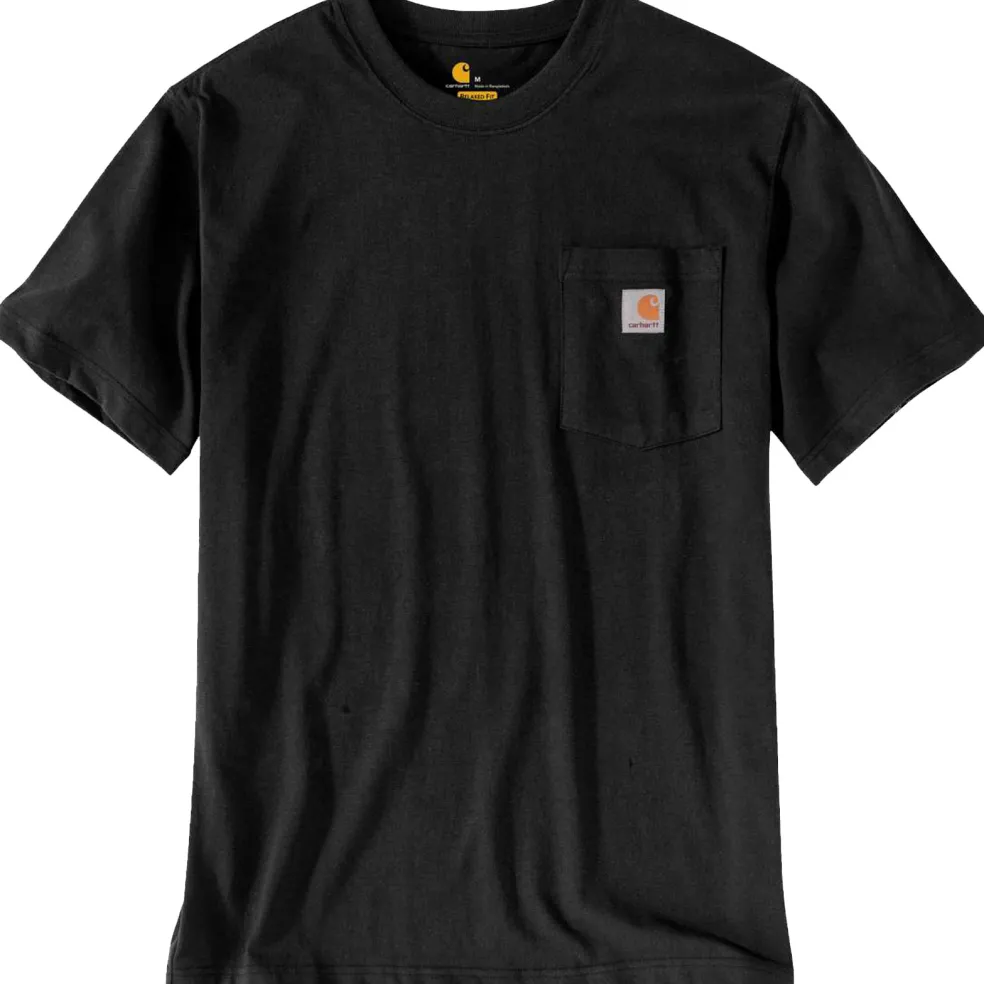 Carhartt Relaxed Fit Heavyweight K87 Pocket shirt heren black
