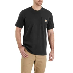 Carhartt Relaxed Fit Heavyweight K87 Pocket shirt heren black
