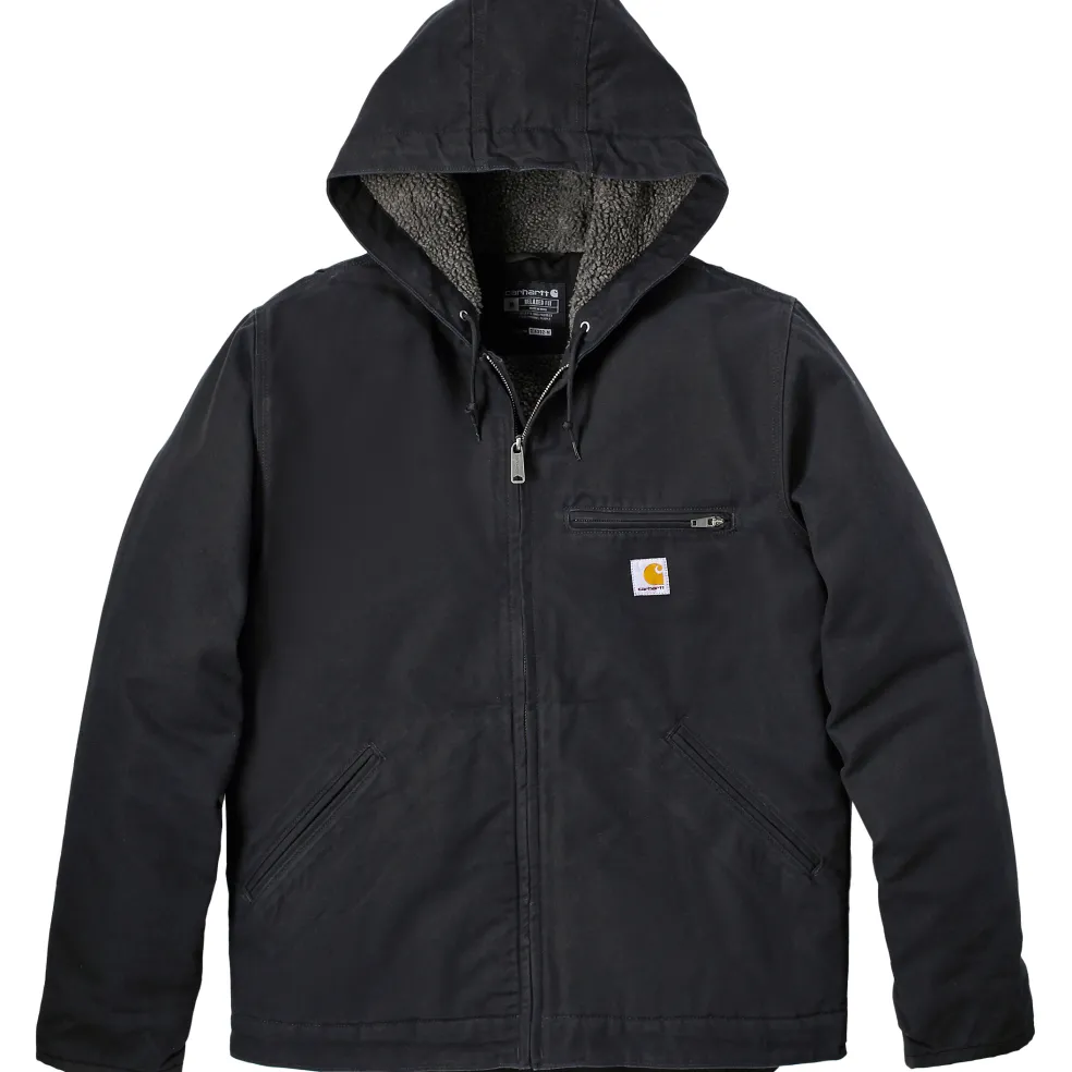 Carhartt Relaxed Fit Washed Duck Shepa Lined winterjas heren black
