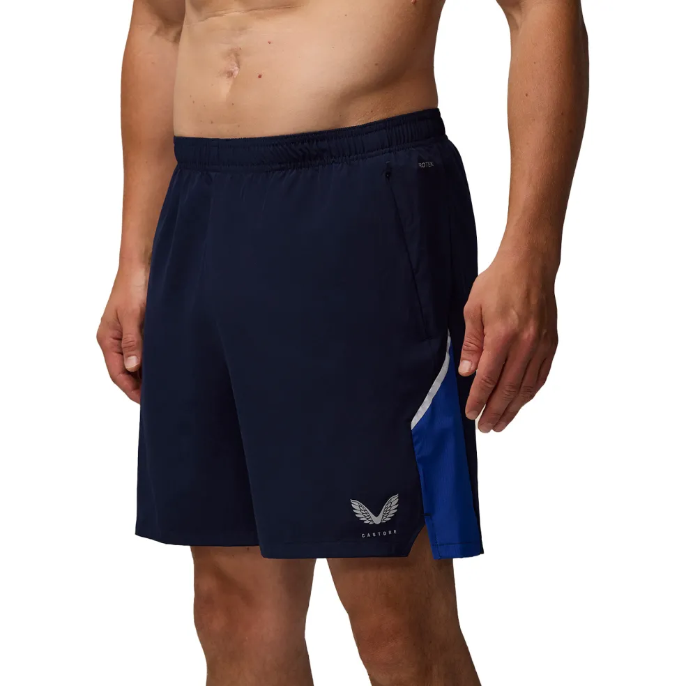 Castore 6 inch short heren midnight navy azure blue
