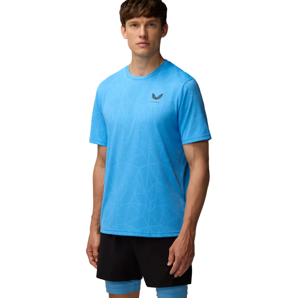 Castore Engineered Knit shirt heren cool blue black