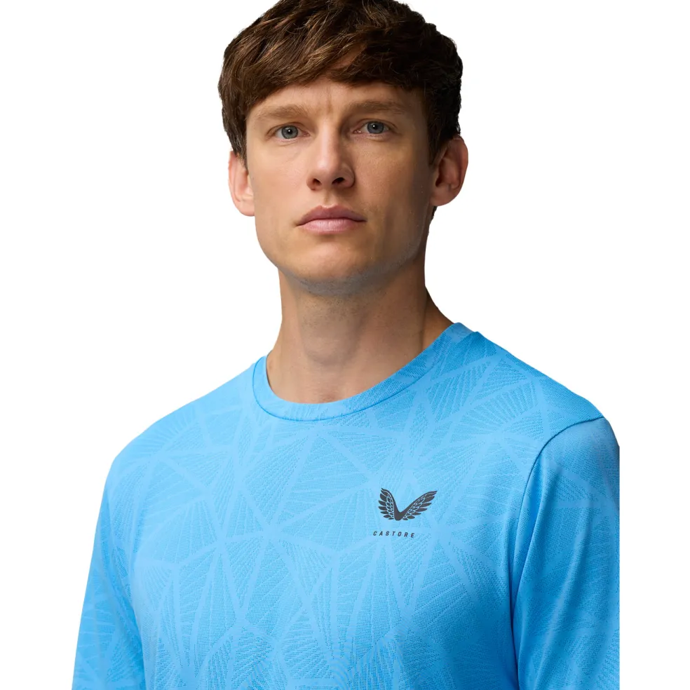 Castore Engineered Knit shirt heren cool blue black