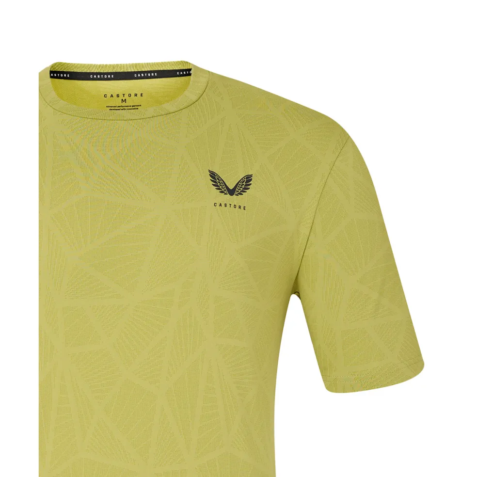 Castore Engineered Knit shirt heren mustard black