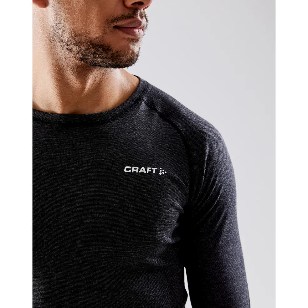 Craft CORE Wool Merino LS thermoshirt heren black