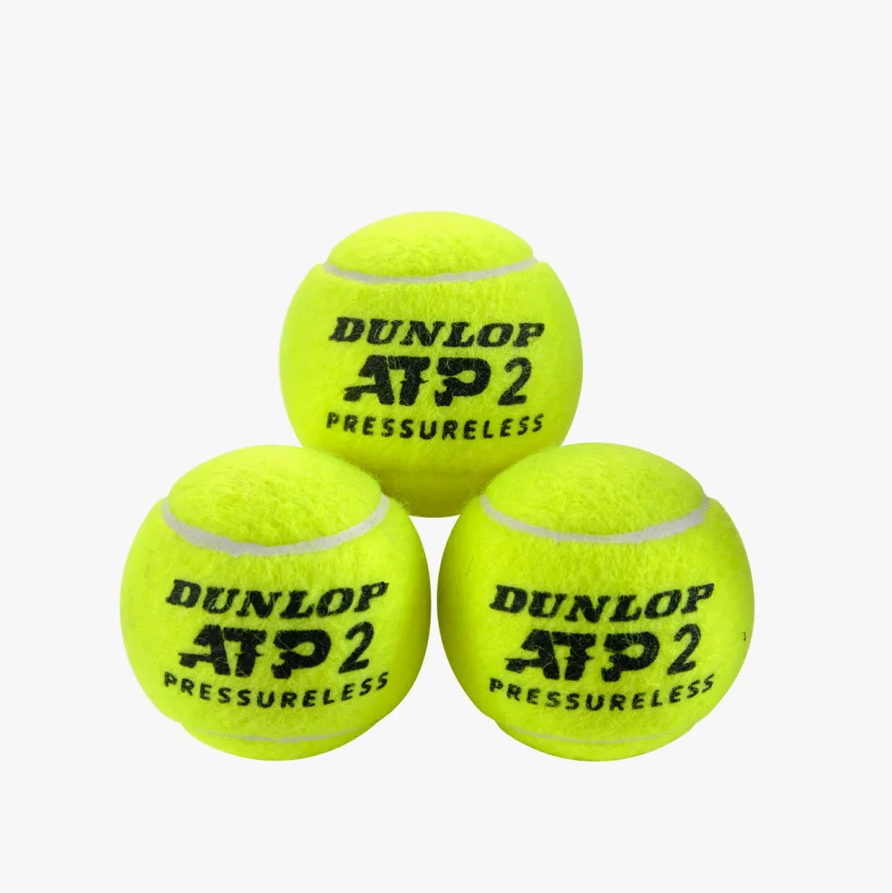Dunlop ATP Pressureless tennisballen 3-pack geel