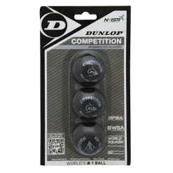 Dunlop Competition squashbal black 3-pack