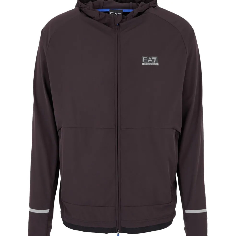 EA7 Dynamic Athlete Hooded trainingsjack heren brown