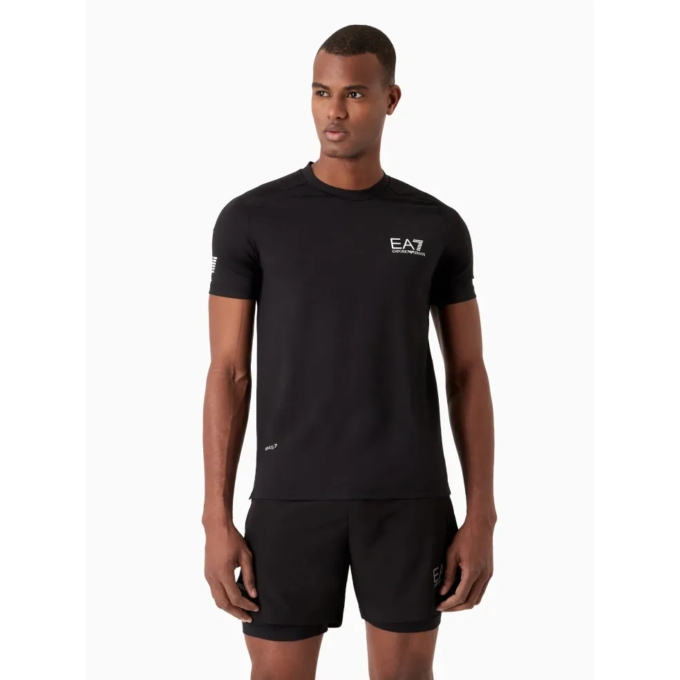 EA7 8NPT22-PJEMZ tennisshirt heren black