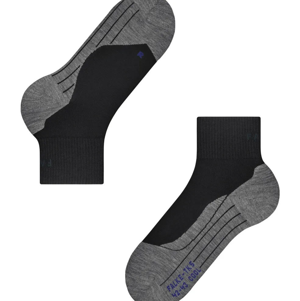 Falke TK5 Cool Short wandelsokken dames black mix