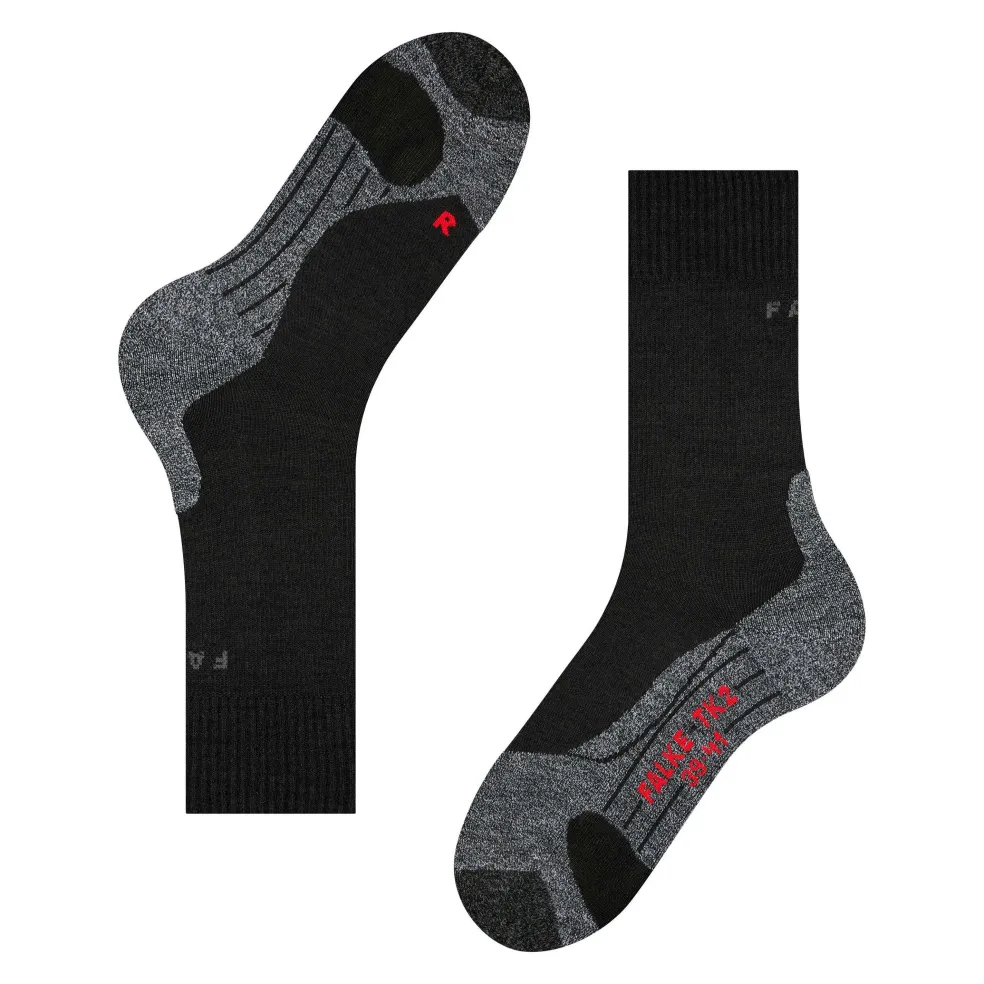 Falke TK2 wandelsokken heren mix black