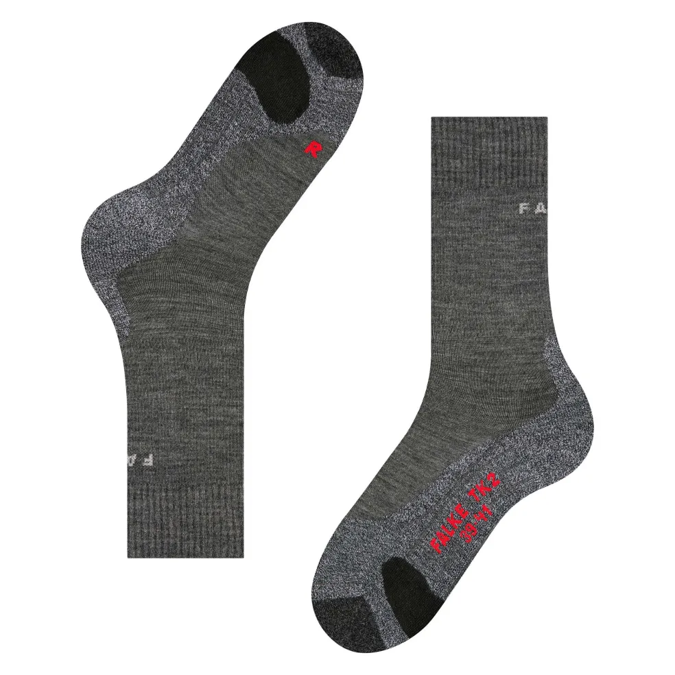 Falke TK2 wandelsokken heren asphalt melange