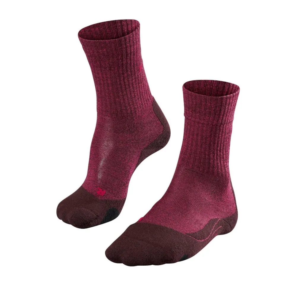 Falke TK2 Wool wandelsokken dames burgundy