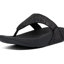 Fitflop Lulu Glitter Toe-Thongs slippers dames black