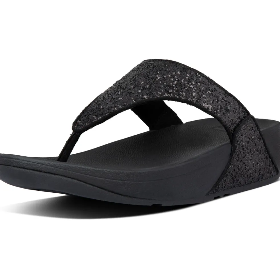 Fitflop Lulu Glitter Toe-Thongs slippers dames black