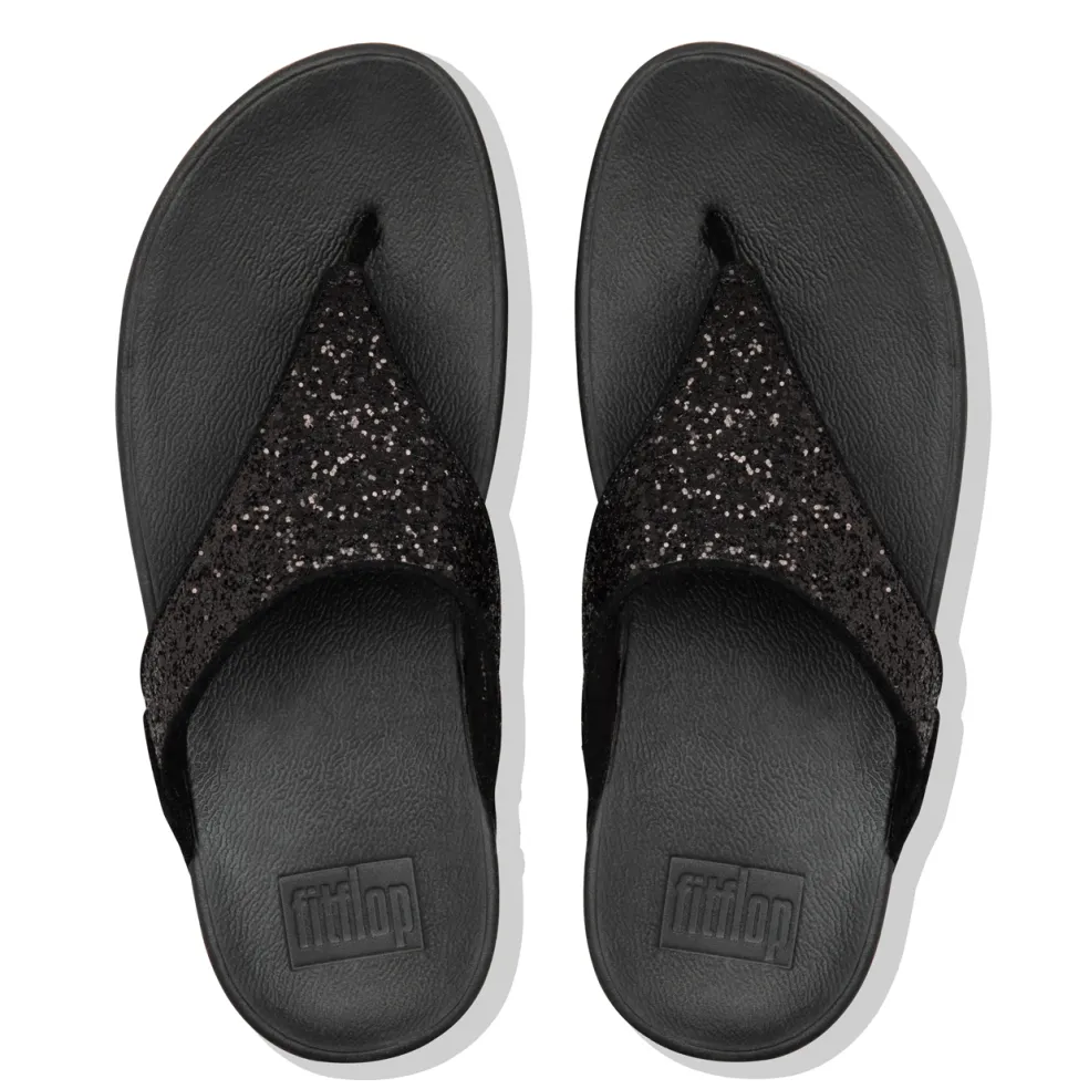 Fitflop Lulu Glitter Toe-Thongs slippers dames black