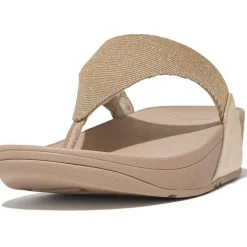 Fitflop Lulu Shimmerlux Toe-Post slippers latte beige