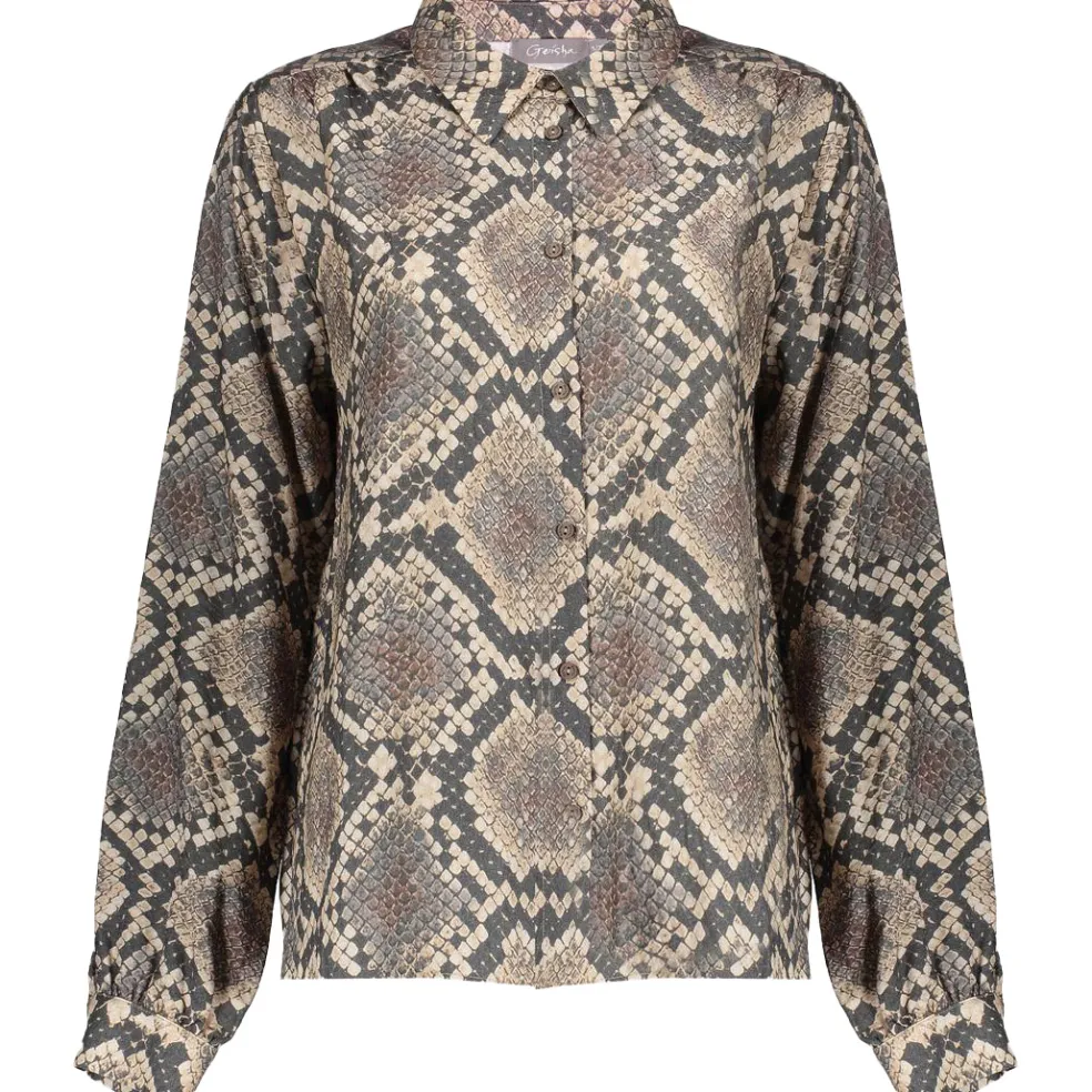 Geisha blouse dames black sand