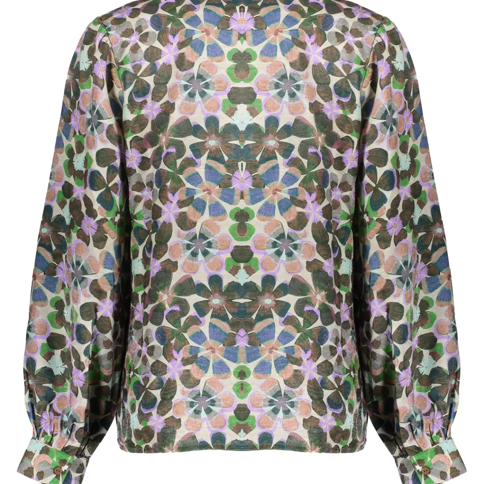 Geisha blouse dames lila green