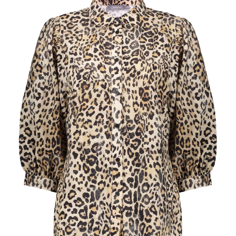 Geisha blouse dames sand black