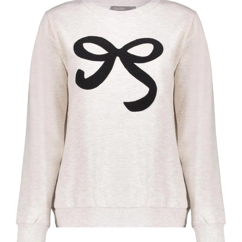Geisha sweater dames beige melange black