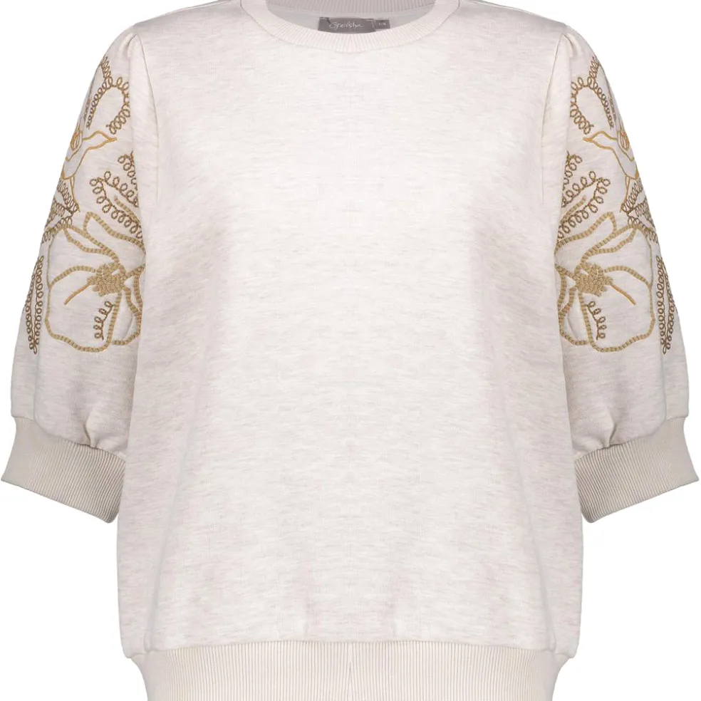 Geisha sweater dames beige melange