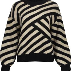 Geisha sweater dames sand black