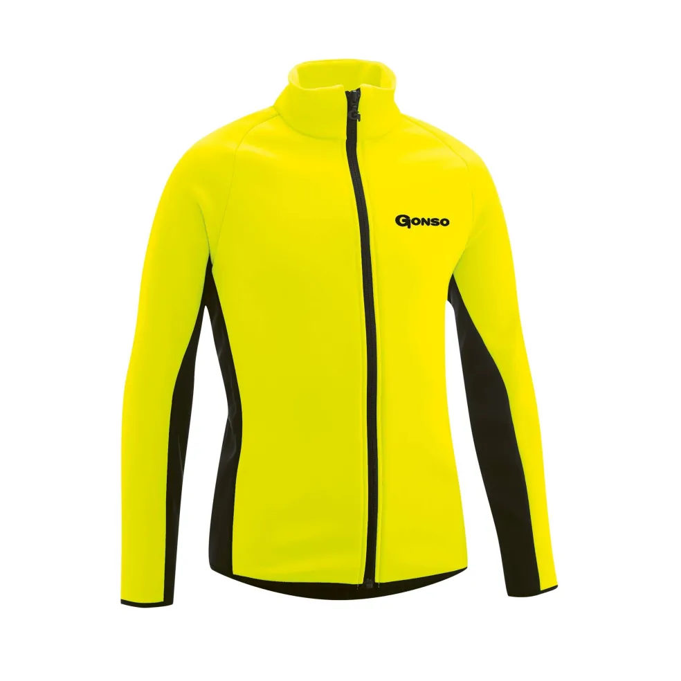 Gonso Moritz fietsjack junior safety yellow black