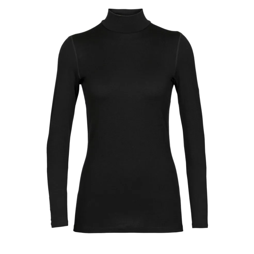 Icebreaker 260 Tech LS Turtleneck thermoshirt dames black