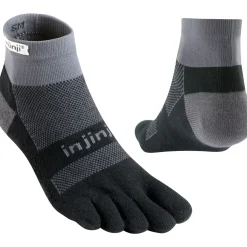 Injinji Run Midweight Mini-Crew hardloopsokken black grey