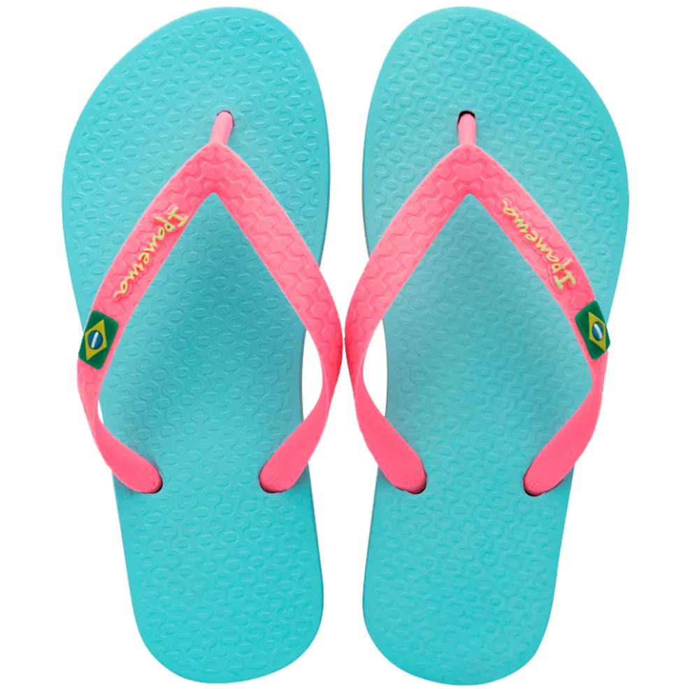 Ipanema Classic Brasil slippers kids blue pink