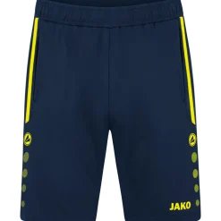 Jako Allround voetbalbroekje marine fluogeel
