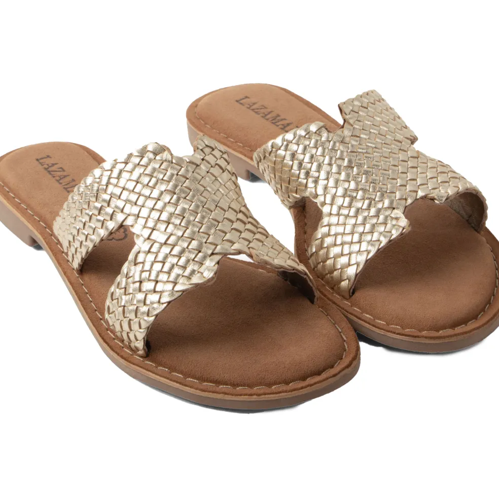 Lazamani Flor slippers dames gold