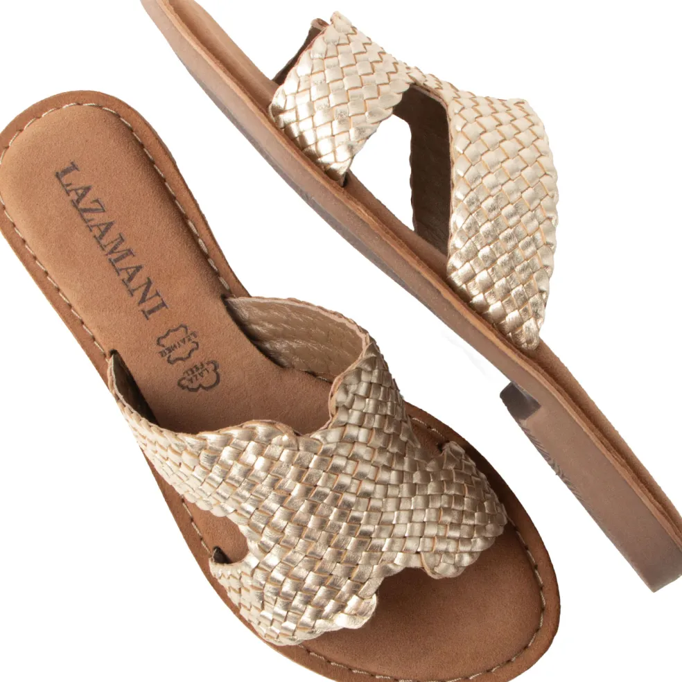Lazamani Flor slippers dames gold