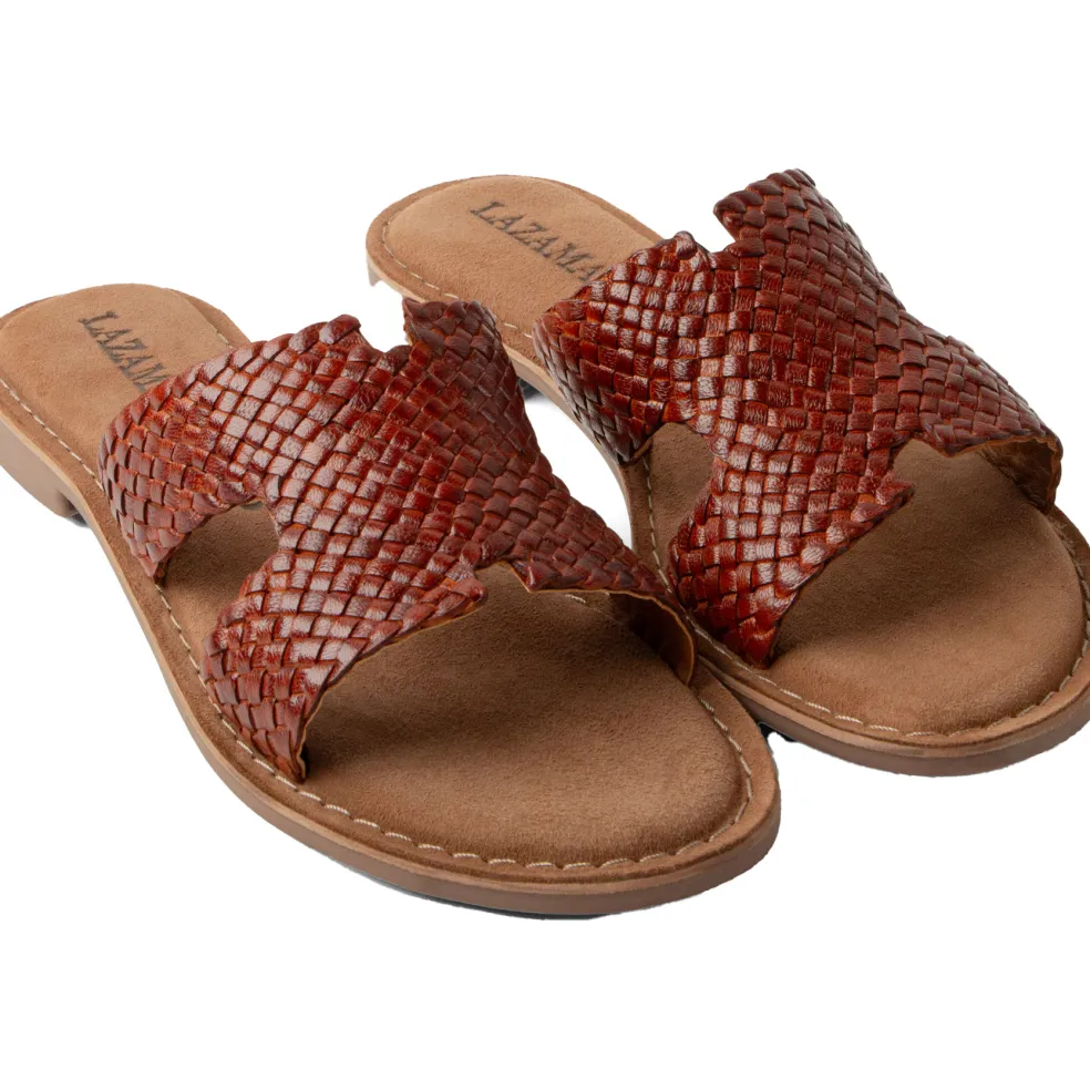 Lazamani Flor slippers dames tan