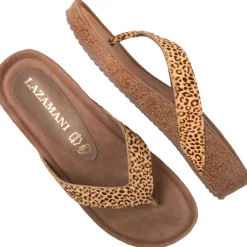 Lazamani Laura slippers dames leopard