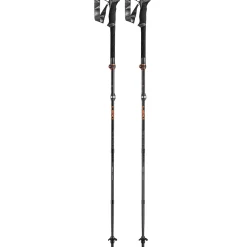 Leki Makalu FX Carbon wandelstokken black orange natural carbon