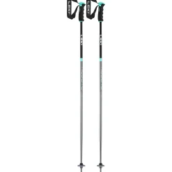 Leki Neolite Airfoil skistokken dames gunmetal black light turquoise