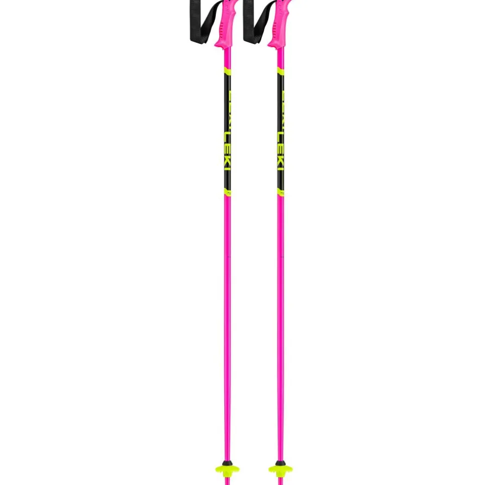 Leki Racing Kids skistokken junior neon pink black neon yellow