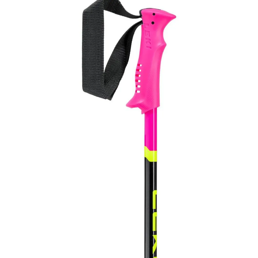 Leki Racing Kids skistokken junior neon pink black neon yellow