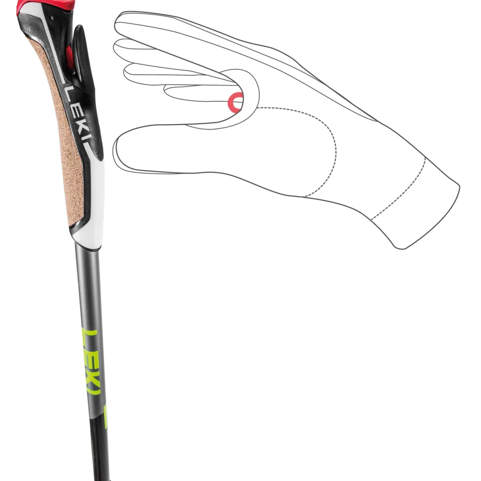 Leki Traveller Alu wandelstokken black silvergrey neon yellow