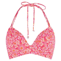 LingaDore Triangle bikinitop dames hot pink paisley