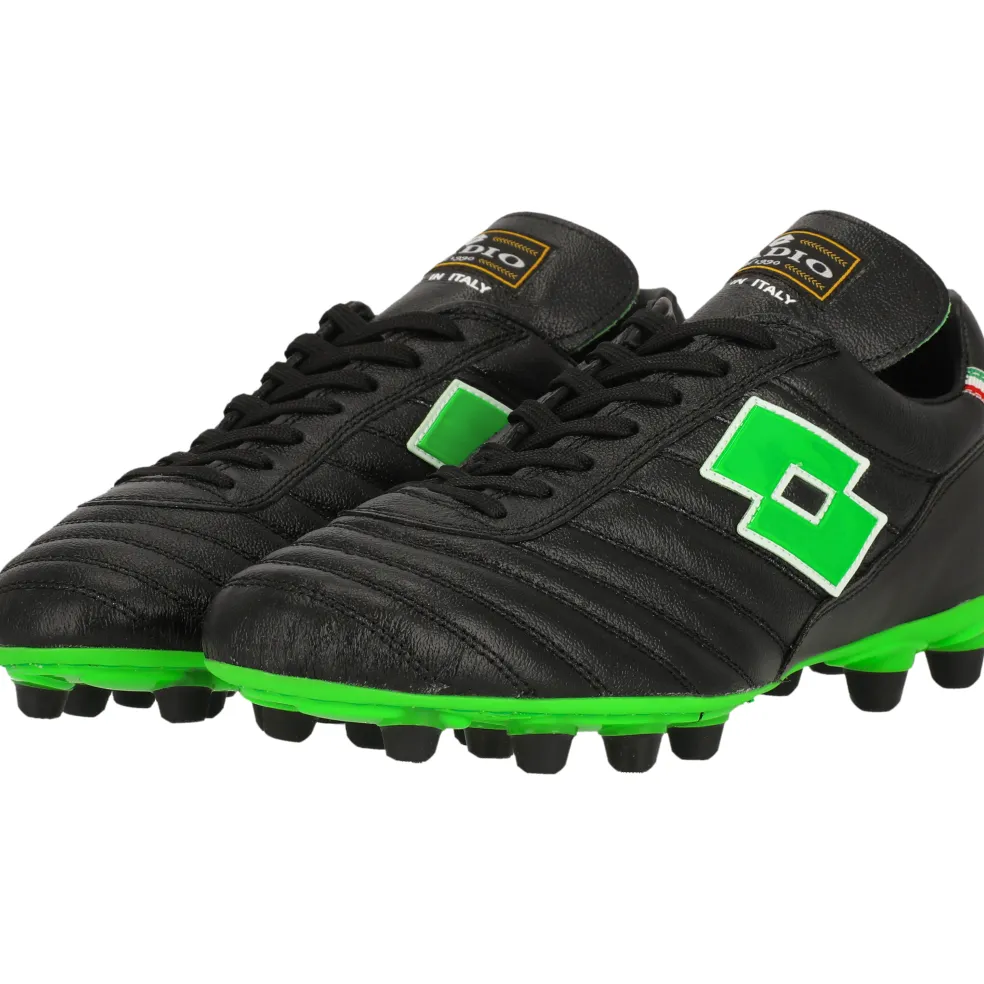 Lotto Stadio OG II FG voetbalschoenen heren all black spring green