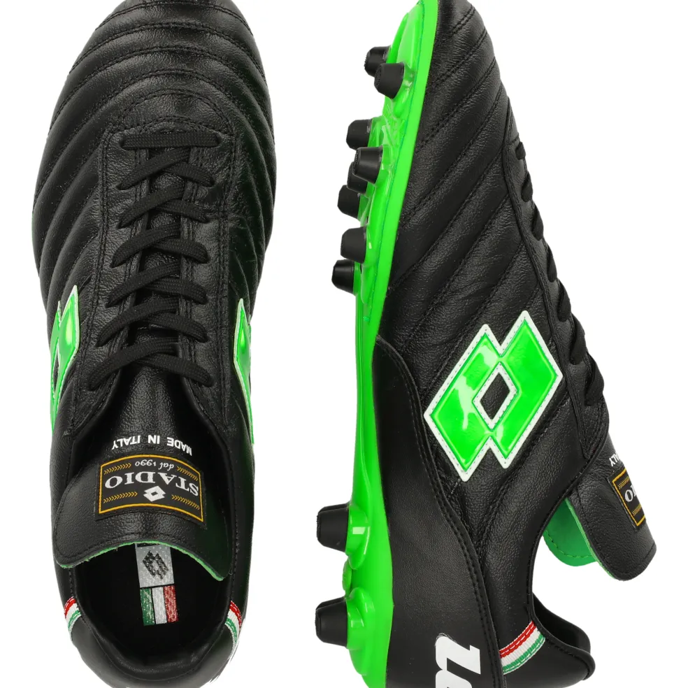 Lotto Stadio OG II FG voetbalschoenen heren all black spring green
