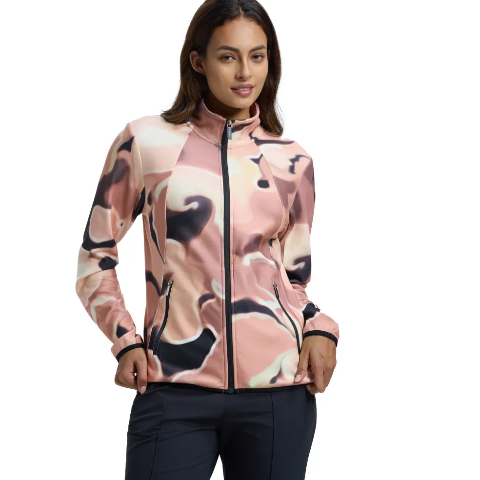 Luhta Auttoinen fleece vest dames abricot