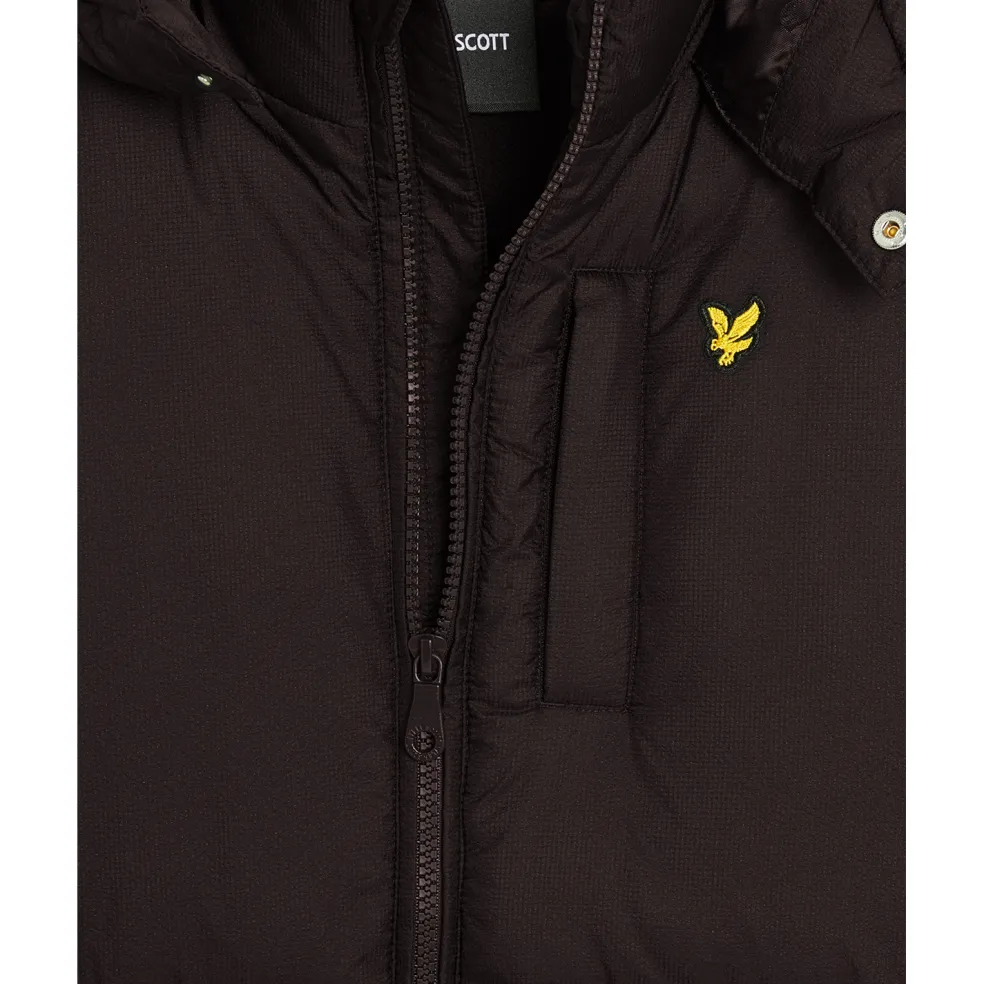 Lyle & Scott Ripstop Quilted Puffer jas junior jet black