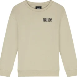Malelions Hollywood Map sweater junior beige