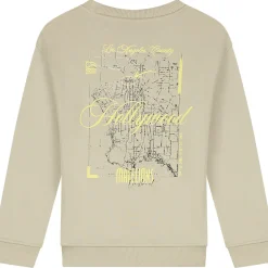 Malelions Hollywood Map sweater junior beige