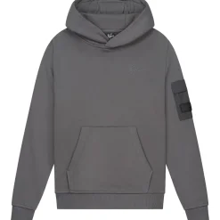 Malelions Nylon Pocket hoodie junior anthracite