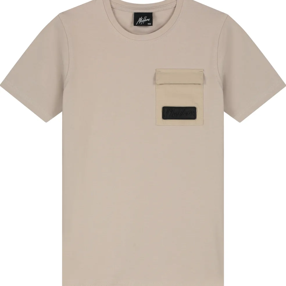 Malelions Nylon Pocket shirt junior taupe