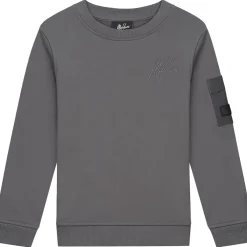 Malelions Nylon Pocket sweater junior anthracite